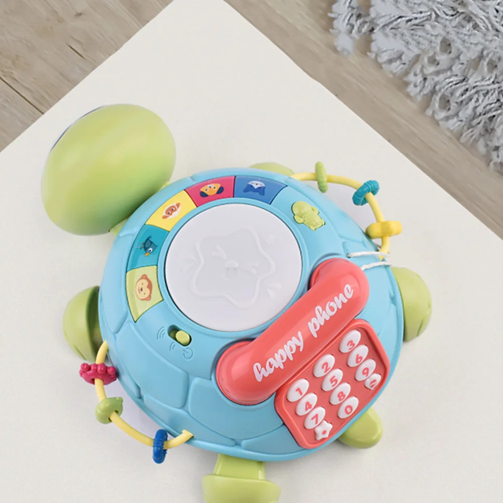Macchina per l'apprendimento precoce della storia Dispositivo per l'apprendimento musicale per bambini a forma di tartaruga dei cartoni animati Lettore musicale interattivo per bambini Tempo di riproduzione sensoriale