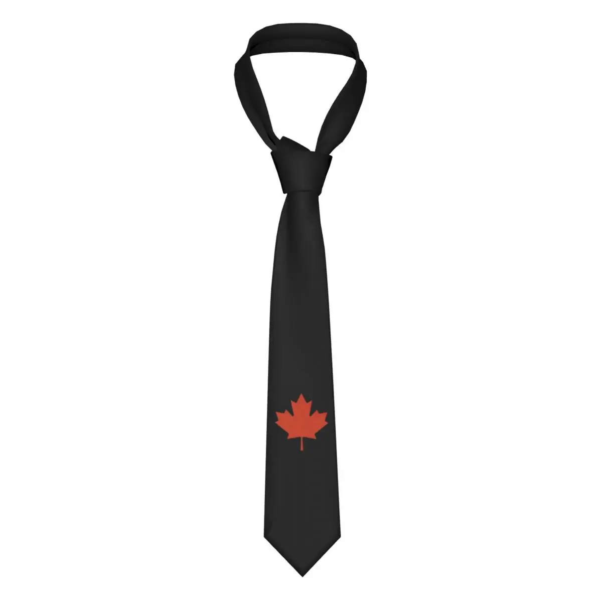 Personalized Flag Of Canada Neck Tie Men Fashion Canadian Patriotic Silk Office Necktie