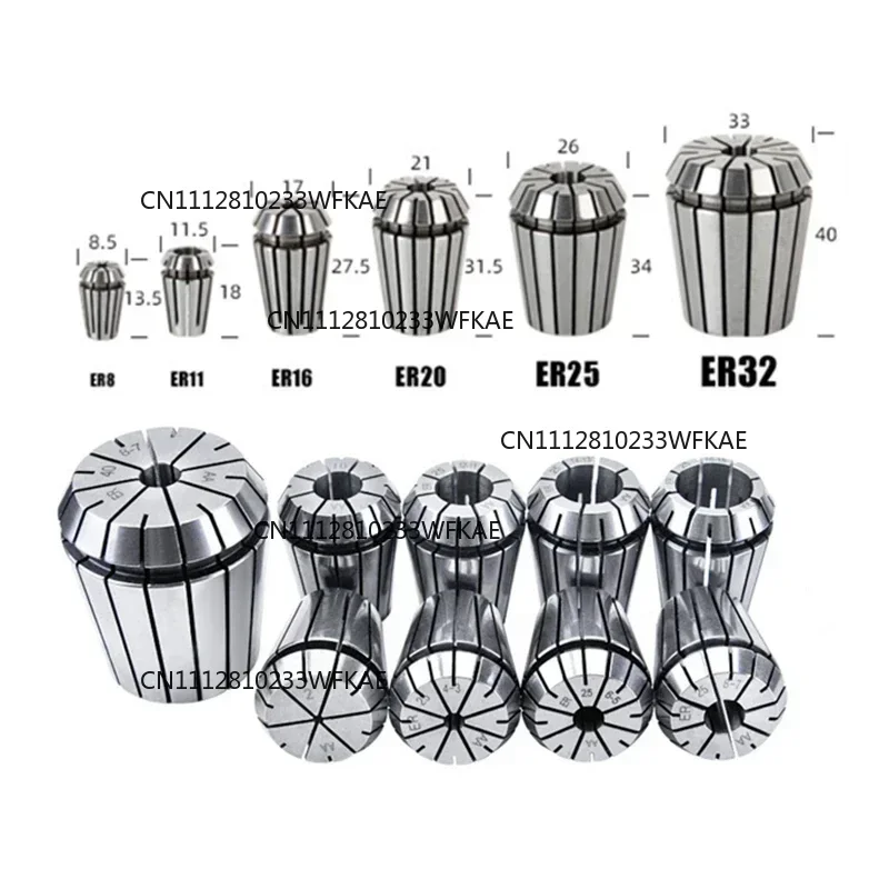 ER11/16/20/25 precision spring chuck for Z axis numerical control milling machine spindle motor, 1-13/3 175/6.35 mm