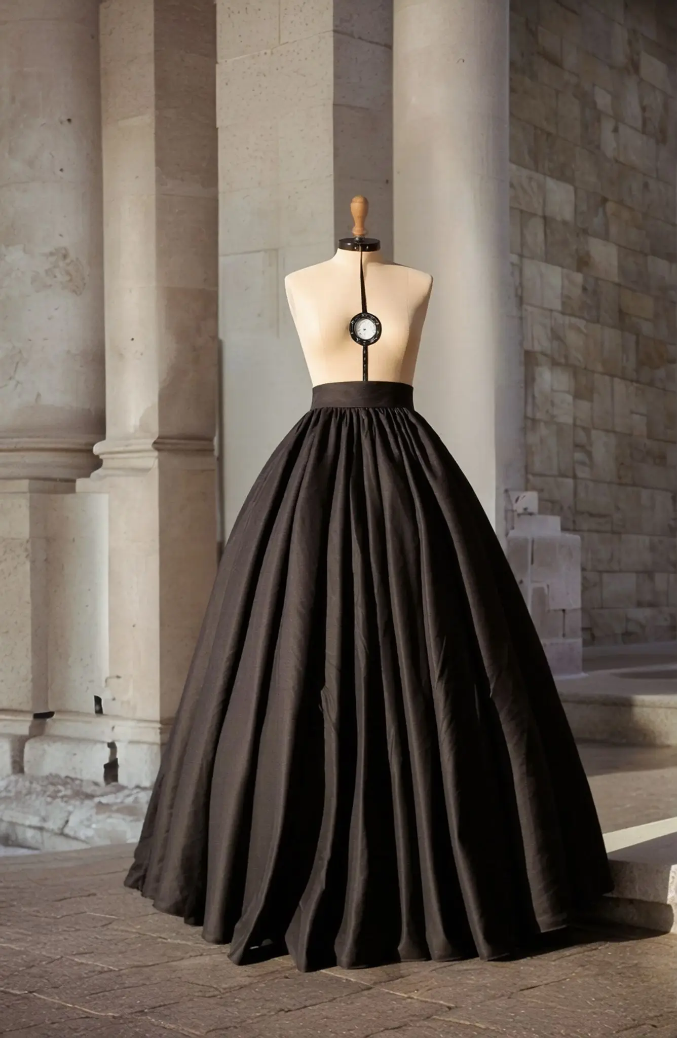 2026 New Fashion Ball Gown Skirt Long Taffeta Skirt High Waist Floor Length Pleated Formal Skirt Women Wedding Party Skirts