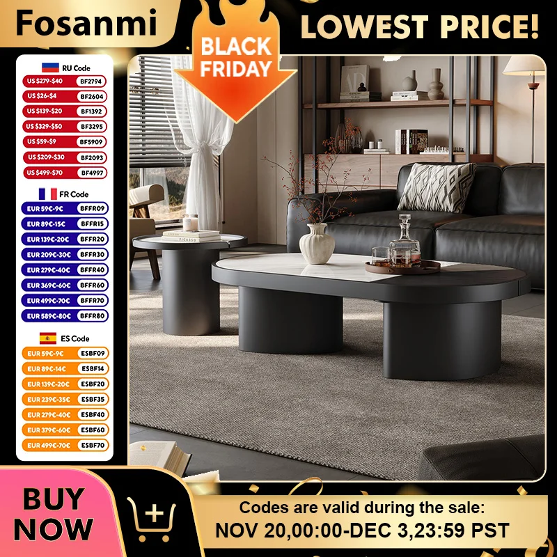 

Sleek Modern Coffee Table Set with Hidden Storage Home Living Room Simple Center Table Elegant Coffee Table Round Side Table Set