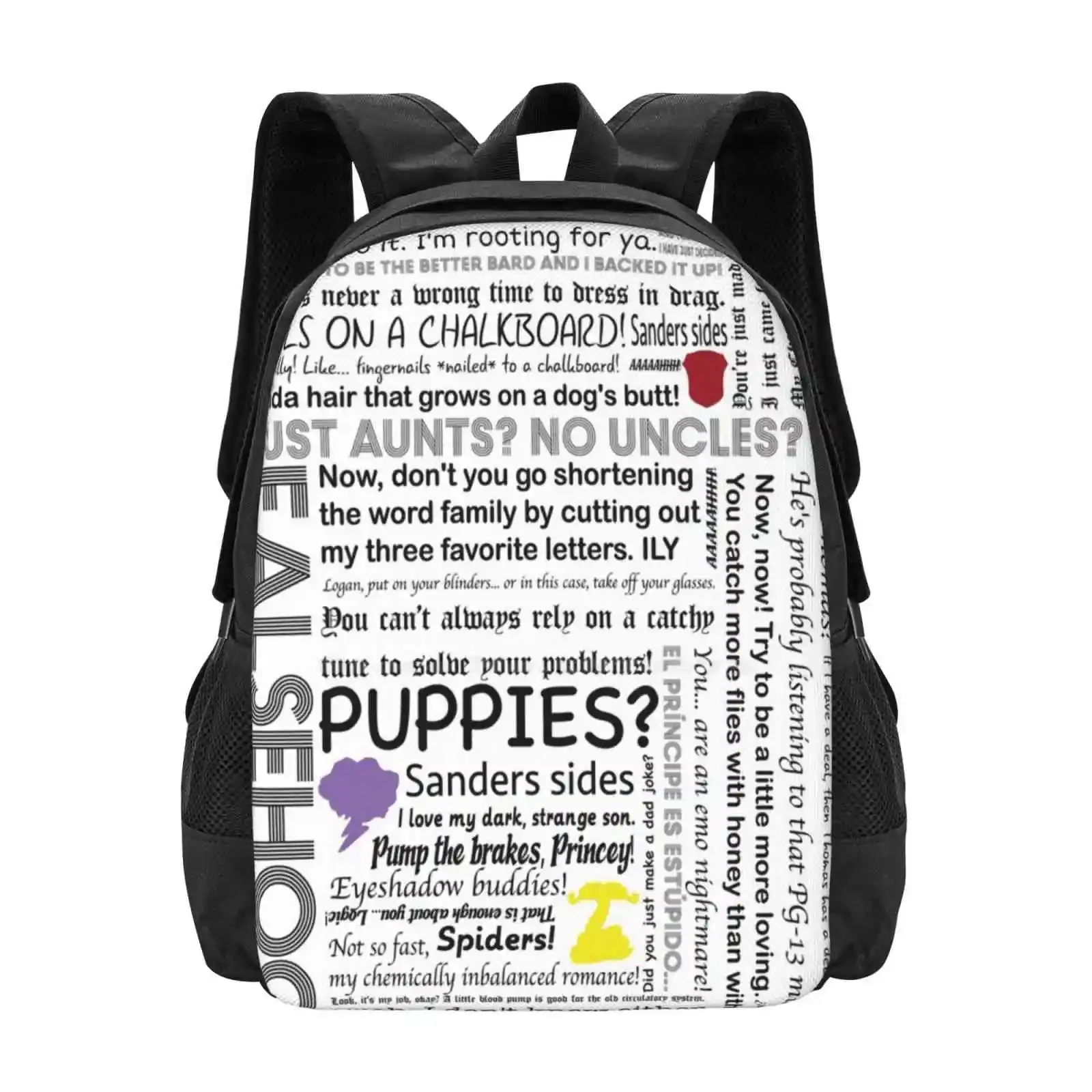 

Sanders Sides Quotes Hot Sale Schoolbag Backpack Fashion Bags Sanderssides Quotes
