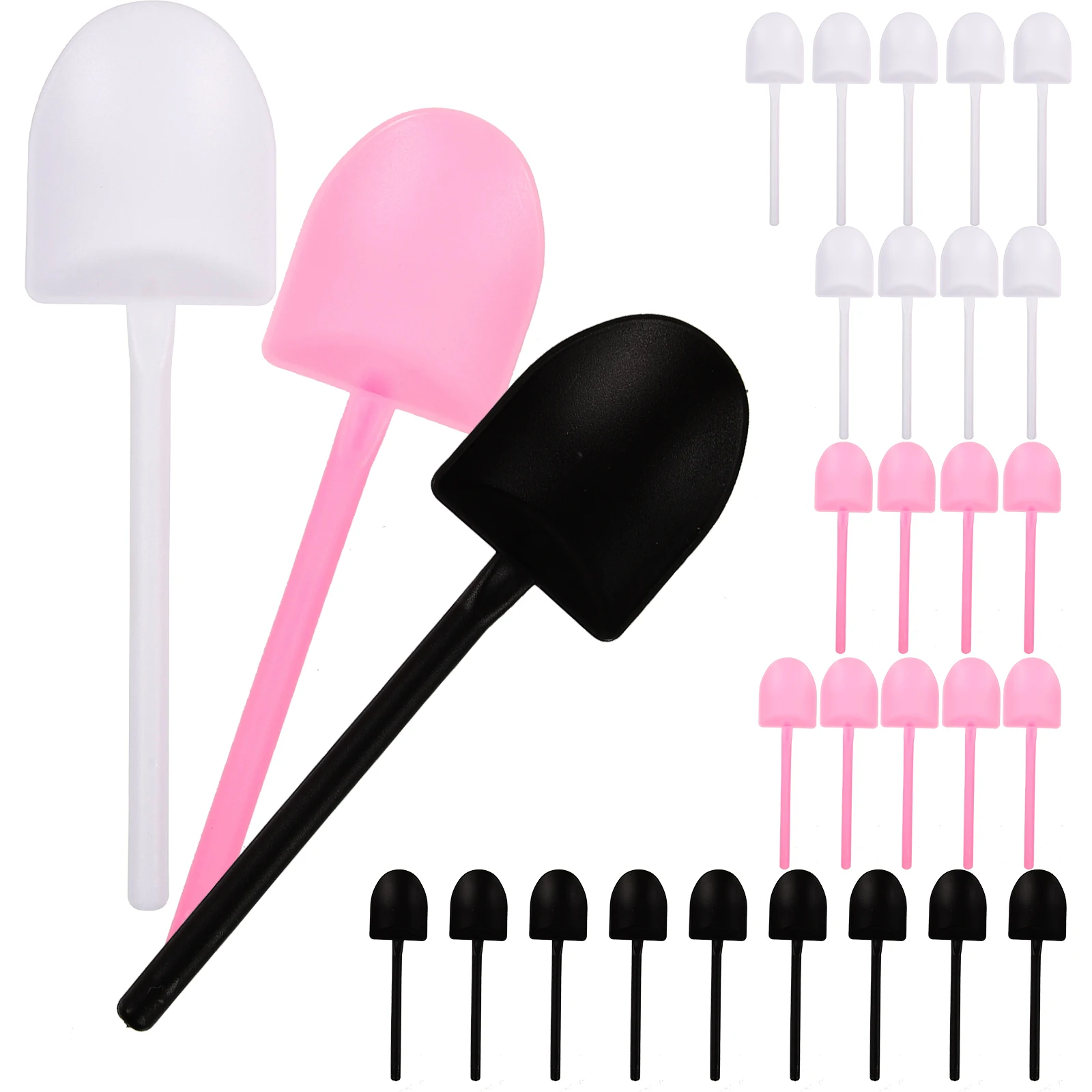 

30 Pcs Mini Plastic Shovel Bonsai nament Lovely Decorative Accessories for Garden Yard Balcony Layout Flower Pot Cactus Toy