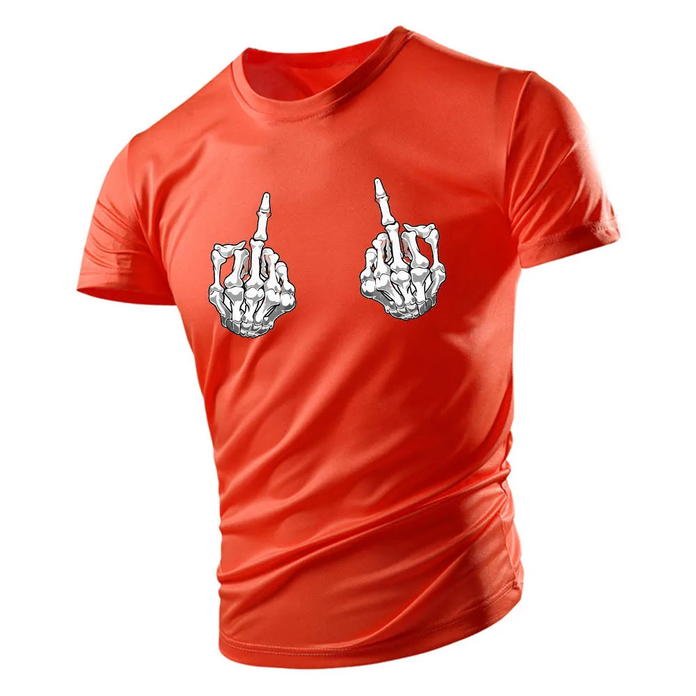 Four Seasons Loose Outdoor Handsome T-Shirt Men's 2D Small W Customizable Personalized Hand-Painted Custom Clothing