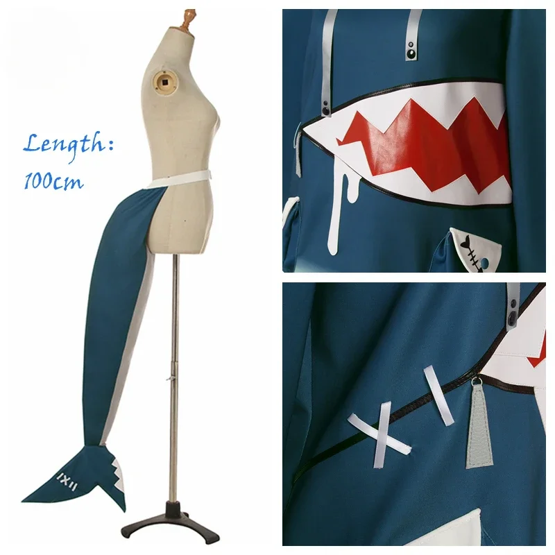 Hololive Gawr Gura Costume Cosplay ENG Shark Costume per le donne Halloween Youtuber Cosplay Set completo Coda