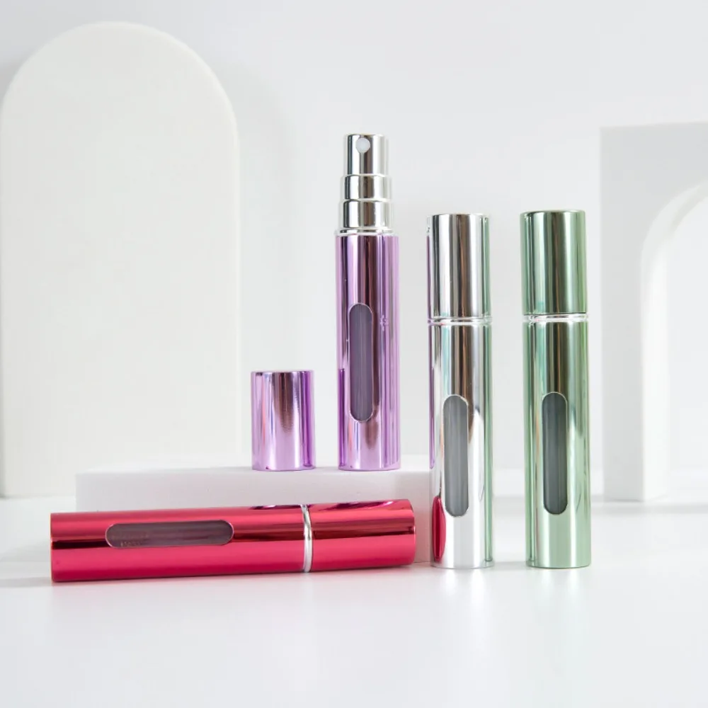 Scent Pump 10ml Perfume Bottle Mini with Spray Atomizer Bottle Portable Refillable Liquid Container Travel