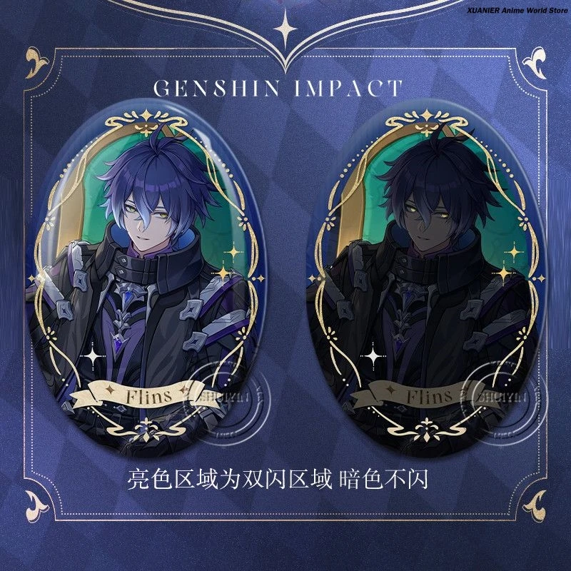 Anime Kyryll Chudomirovich Flins Serie Genshin Impact Cartoon Verzamel Badge Broche Pin Hanger Bedge Decor Cosplay Gift