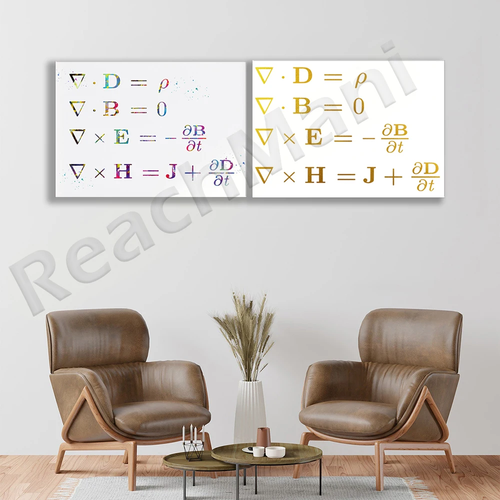 Maxwell Equation Clinic Decorative Poster Medical Science Watercolor Canvas Print Gift