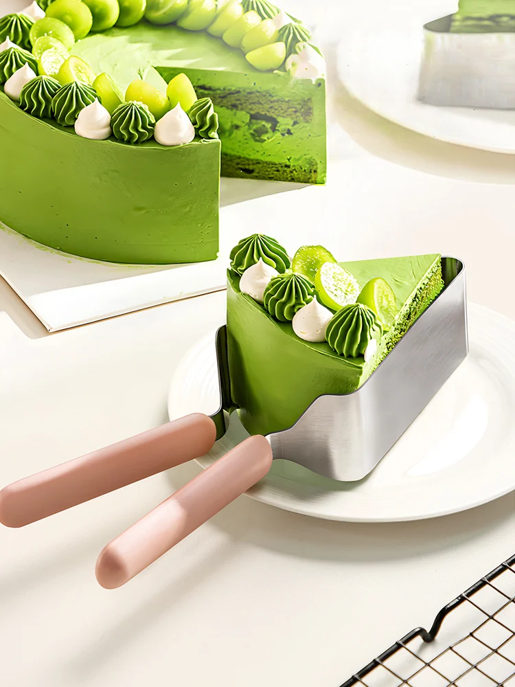 

Triangular Stainless Steel Cake Slicer Dessert Shop Cutter Fudge Dessert Slicing Processing Easy To Clean Birthday Kitchen Tools