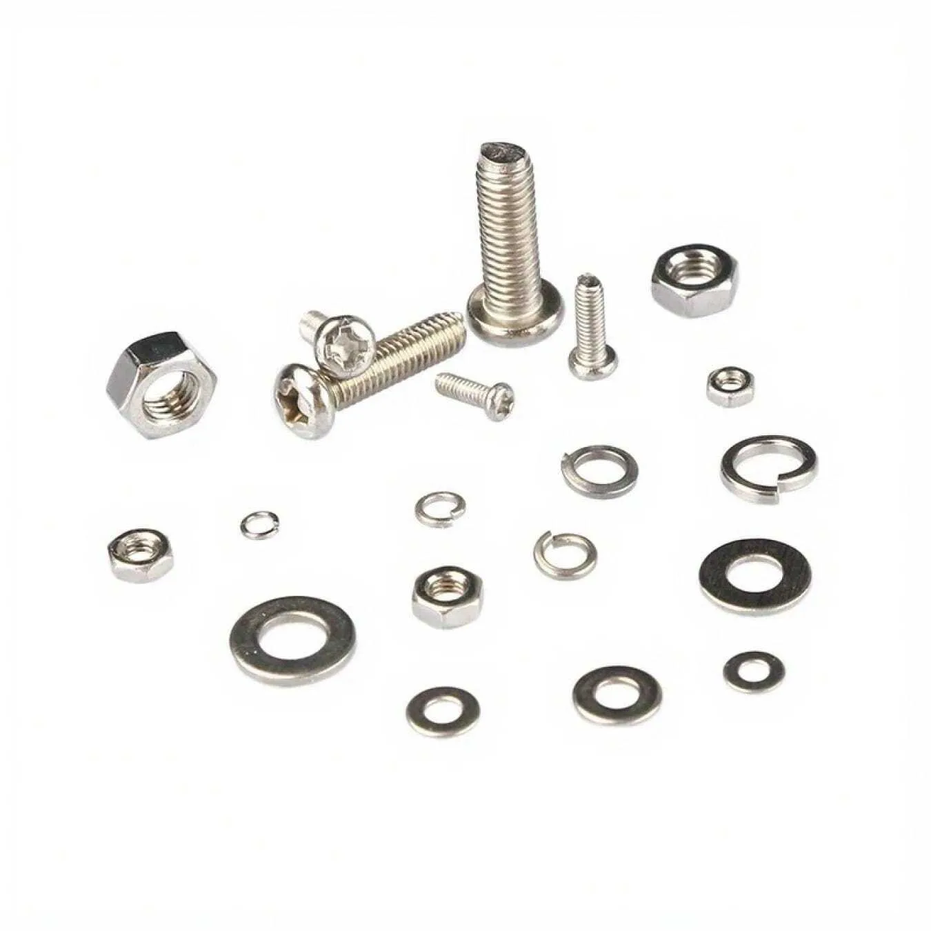 120pcs Premium Stainless Steel Screw and Nut Assortment Kit - Corrosion-Resistant, Snap-in Nuts, M2 to M5 Sizes - Ideal for DIY,