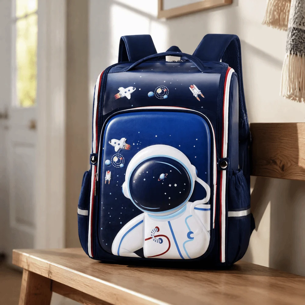 3D Design School Backpack Cute Animal Design Waterproof School Bag Adjustable Straps Orthopedic Back Support Book Bag