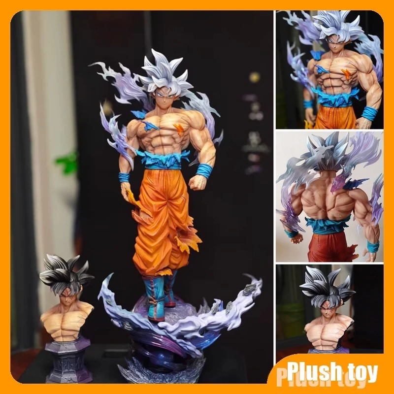

Anime Dragon Ball Z Ultra Instinct Goku Action Figures 42cm/16.54inch Double Head Sculpt Anime Collectible Model Toys Gifts