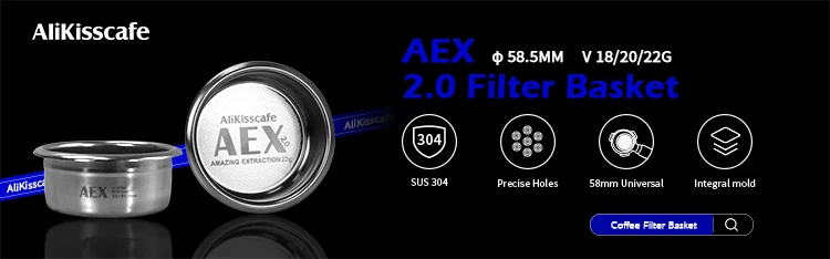 Alikisscafe Kaffee Puck Bildschirm 0,2mm Espresso Filter 51mm 53,5mm 58,5mm Für Delonghi Breville Siebträger Zubehör barista Werkzeug – Detail 2