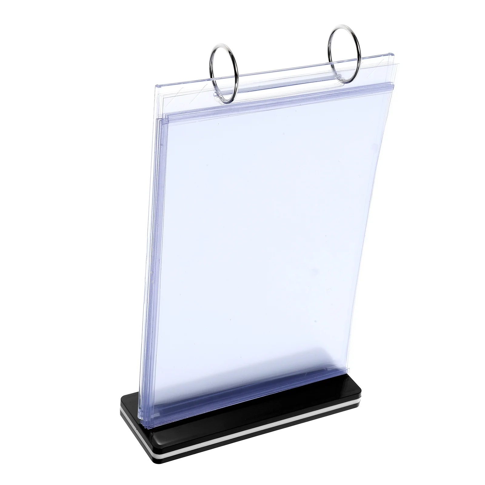 

Menu Display Stand Desktop Holder Stands Tabletop for with Base Marketing Sign Pvc