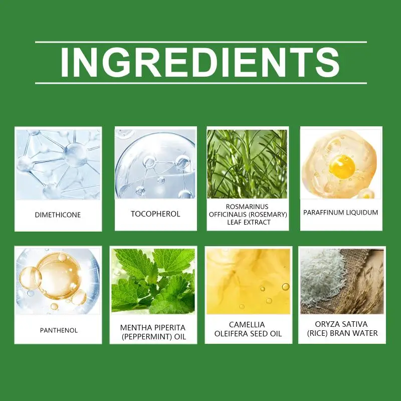 Rosemary and Rice Water Hair Growth Spray Nourishing Hydrating Oil Strengthen Thicken Soft Smooth Flake Free Care