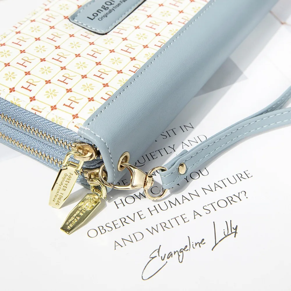 

Fashion PU Leather Female Long Wallet Large Capacity Double Layered Money Purses Multifunctional Card Bag