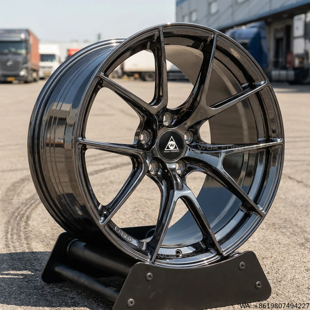 

VS-5RS New Stylish Muscular Design Black Chrome Polished Aluminum Rims 17-23 Inch Forged Car Wheels Low Weight Fit 20mm 30mm