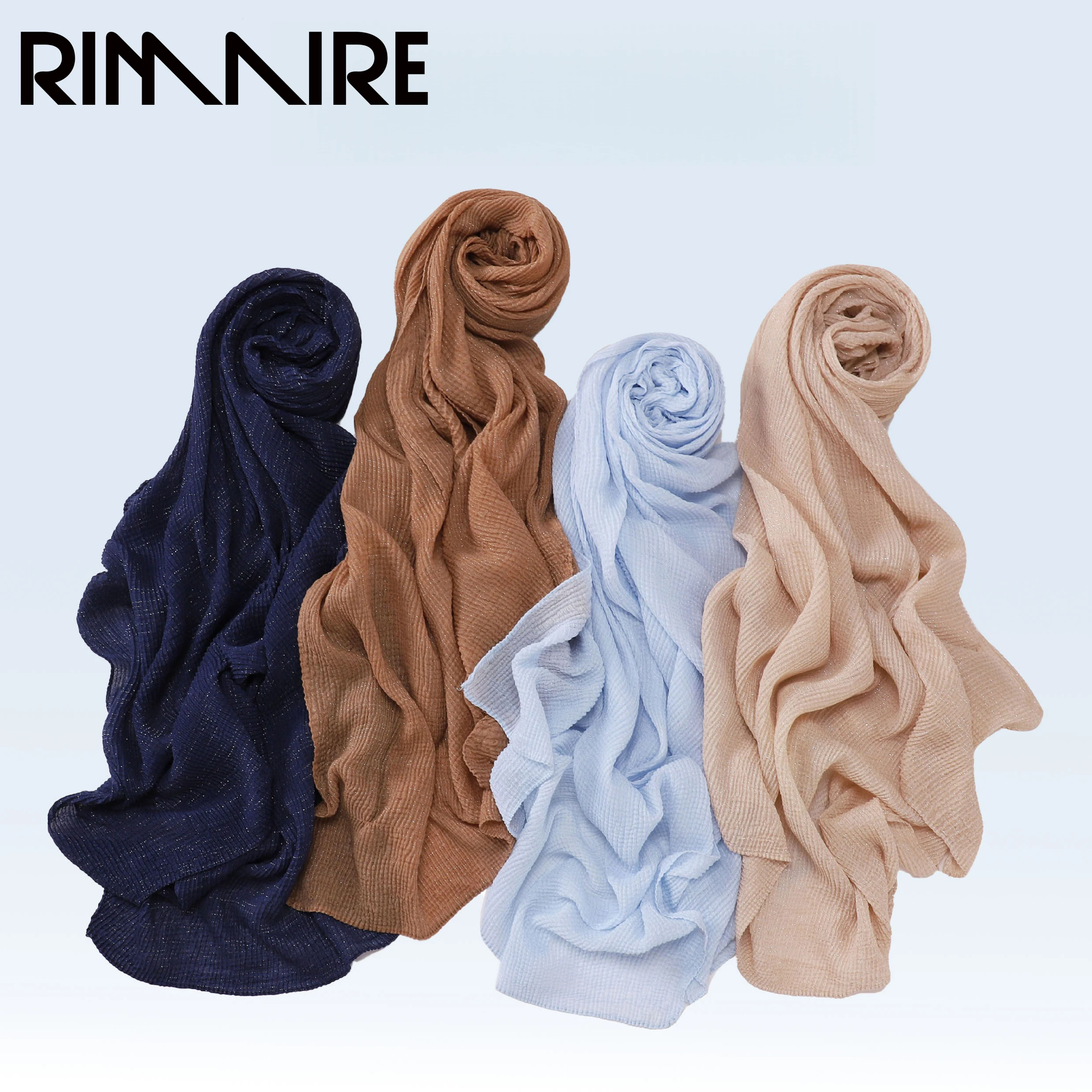 

RIMAIRE Waffle Weave Textured Silver Shimmer Headscarf 180*65cm Available in multiple colours Comfortable and versatile