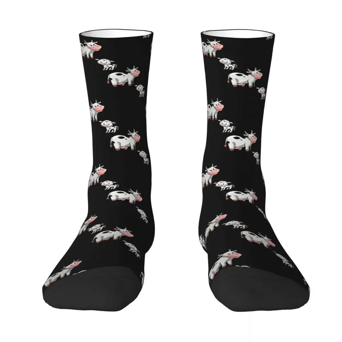 Strawberry Cow Pet Pattern Adult Socks Unisex socks,men Socks women Socks