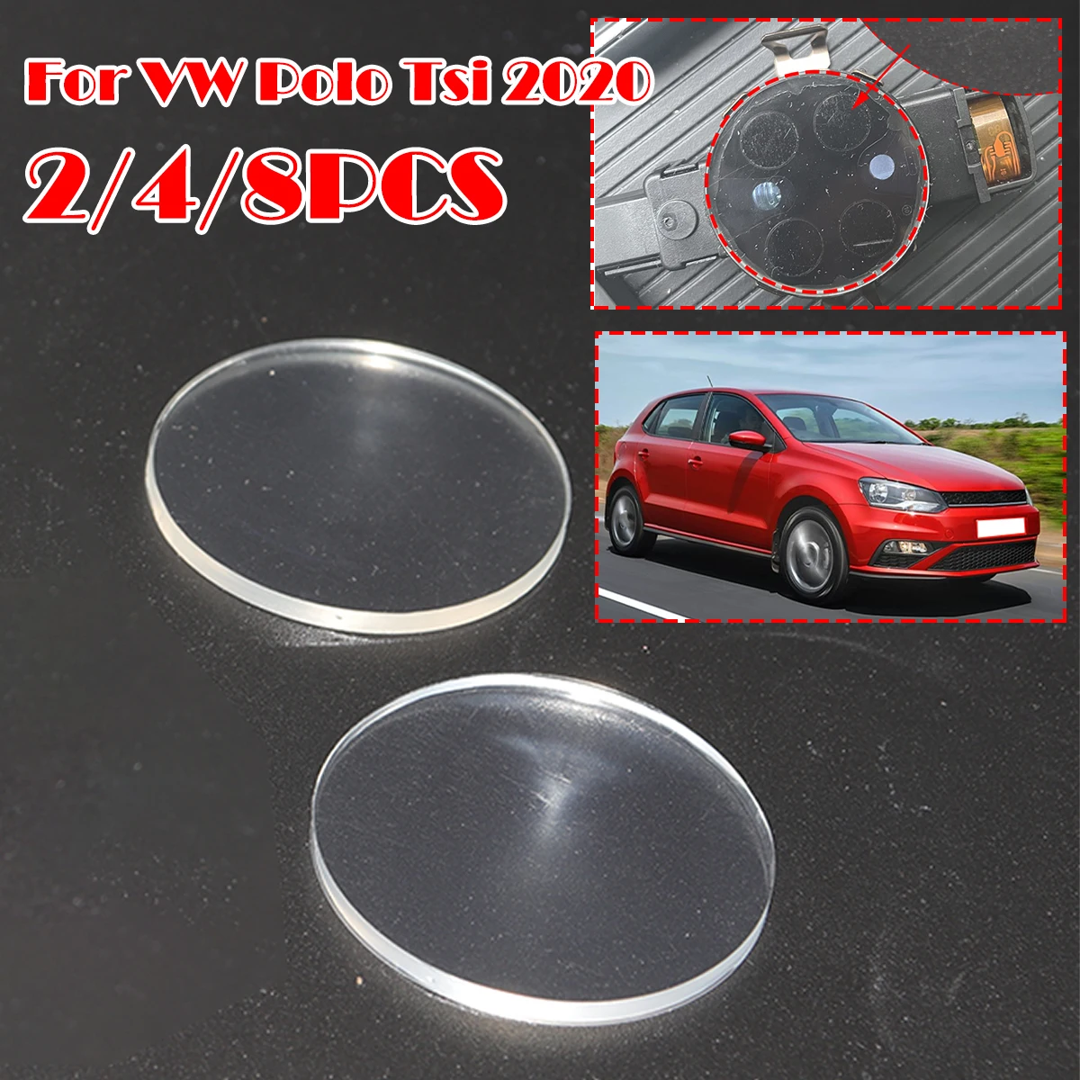 

2/4/8X Rain Light Sensor Gel Pad for VW Polo Tsi 2020 GOLF MK7 Adhesive Film Silicone Cushion Windscreen Chip Multi-Purpose Tape