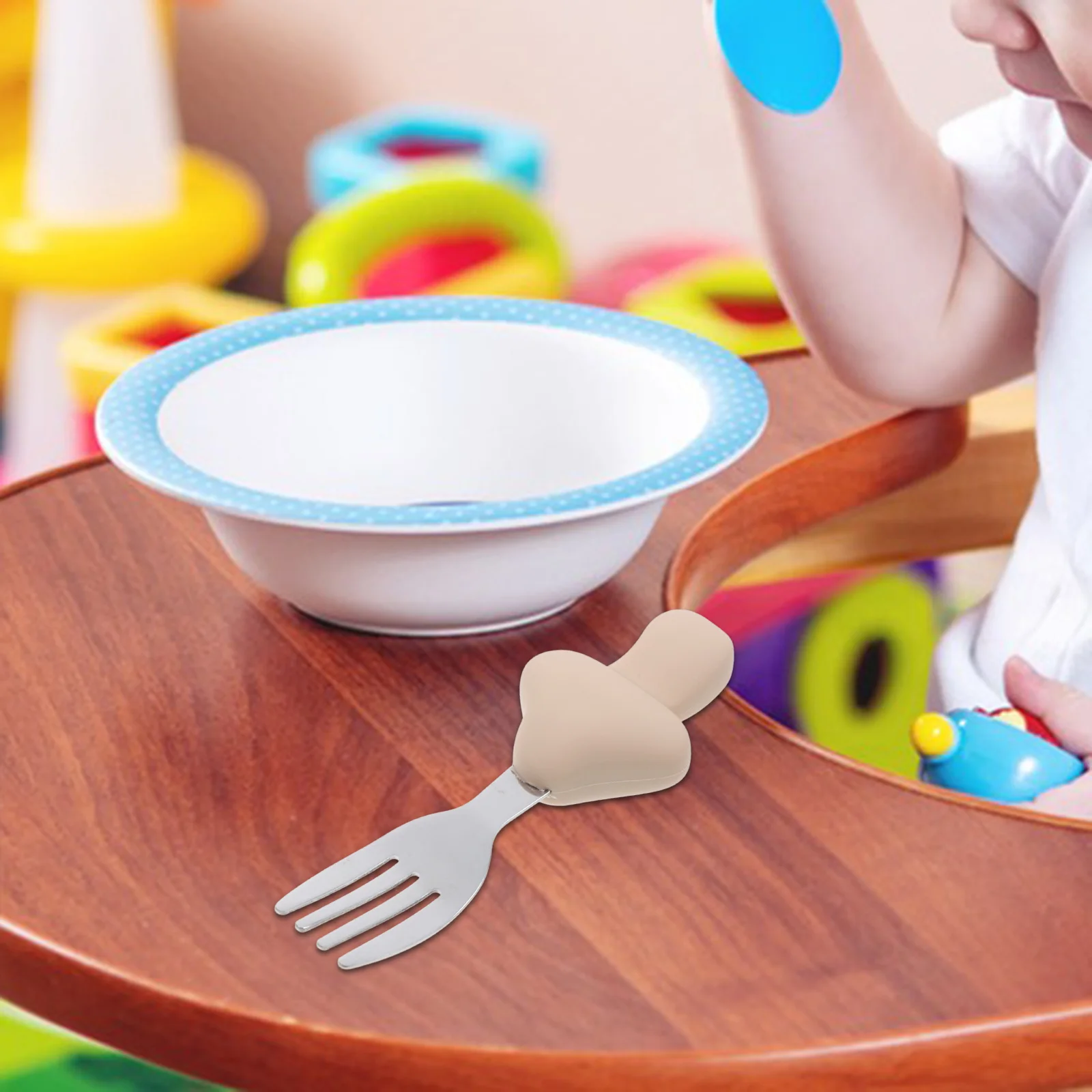 

1 комплект, детская ложка, вилка, комплект, прекрасный цвет, увеличение аппетита, легко чистится, идея подарка, детская ложка для соскабливания, посуда для малышей