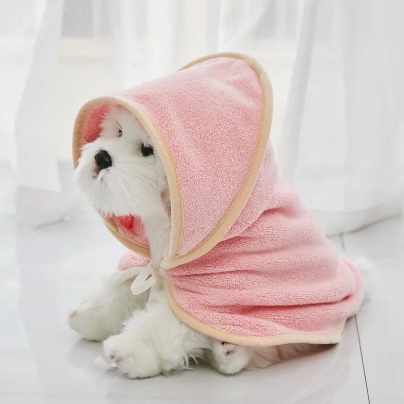 Dog Bathrobe Microfiber Quick Drying Bathrobe Bath Towels for Small Medium Large Dog Cats Pet Clothes Coat Towel Dog Accessories - Image 2