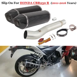 Slip On For Honda CBR250R CBR250 R 2011 - 2016 Full Motorcycle Exhaust System Escape Middle Link Pipe With Muffler Tube Moto