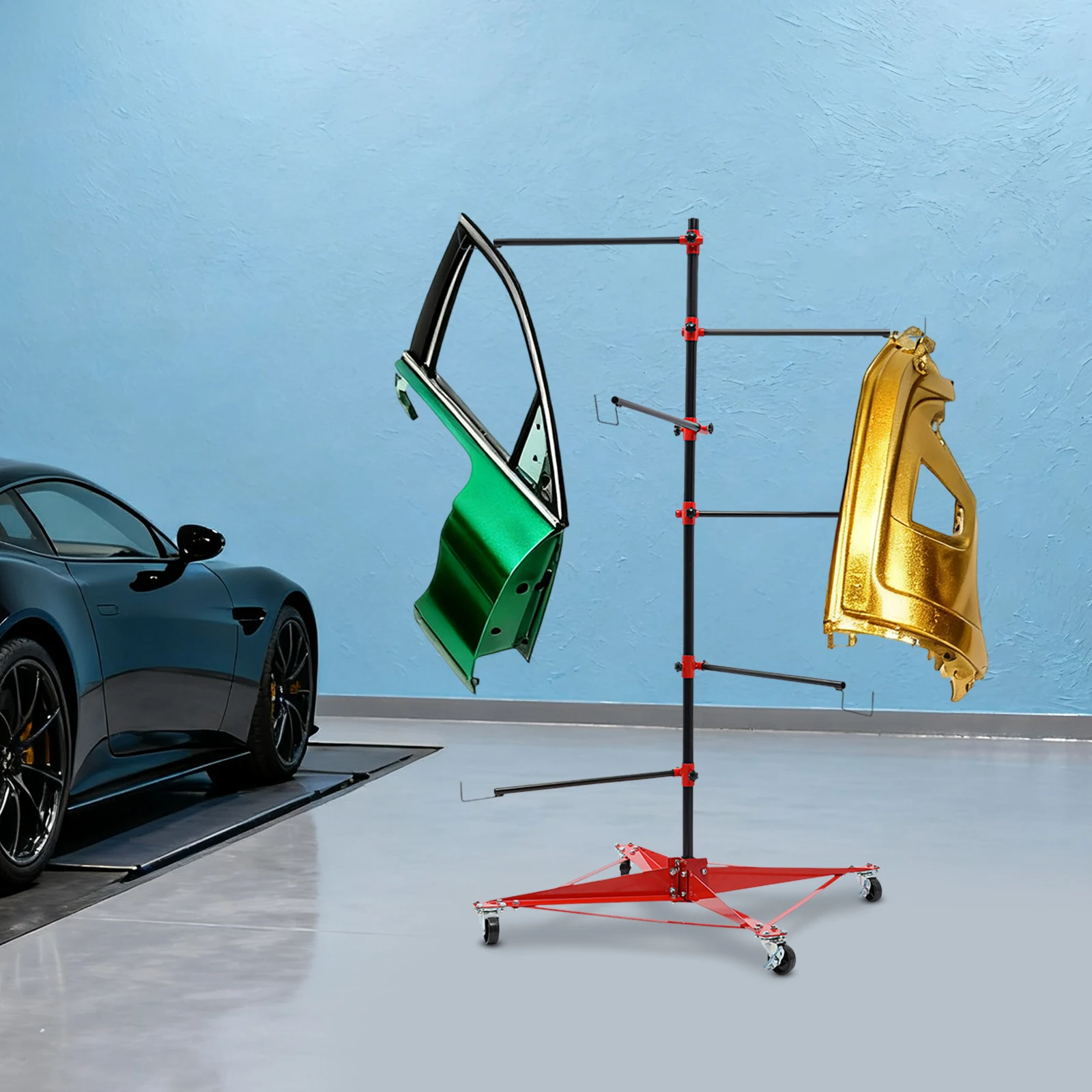 

Auto Paint Stand, Tree Shape Tool Holder 75x75x180cm, Automotive Spray Painting Tool Organizer, Workshop Tool Storage Rack
