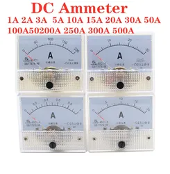 85C1 DC Аналоговый панельный Вольтметр Амперметр Вольтметр индикатор 1A 5A 10A 20A 30A 50A 75A 100A 150A 200A 250A 300A 400A 500A