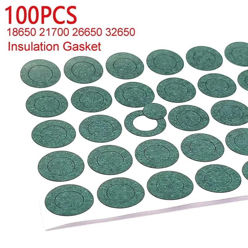 25/100pcs 18650 21700 26650 32650 Li-ion Battery Insulation Gasket Barley Paper Battery Pack Cell Hollow Electrode Insulated Pad