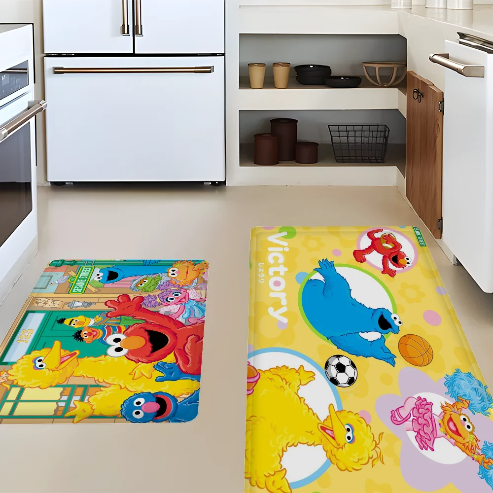 Cute Cookies Sesame Street Floor Mat Retro Multiple Choice Living Room Kitchen Rug Non-Slip Modern Home Decor