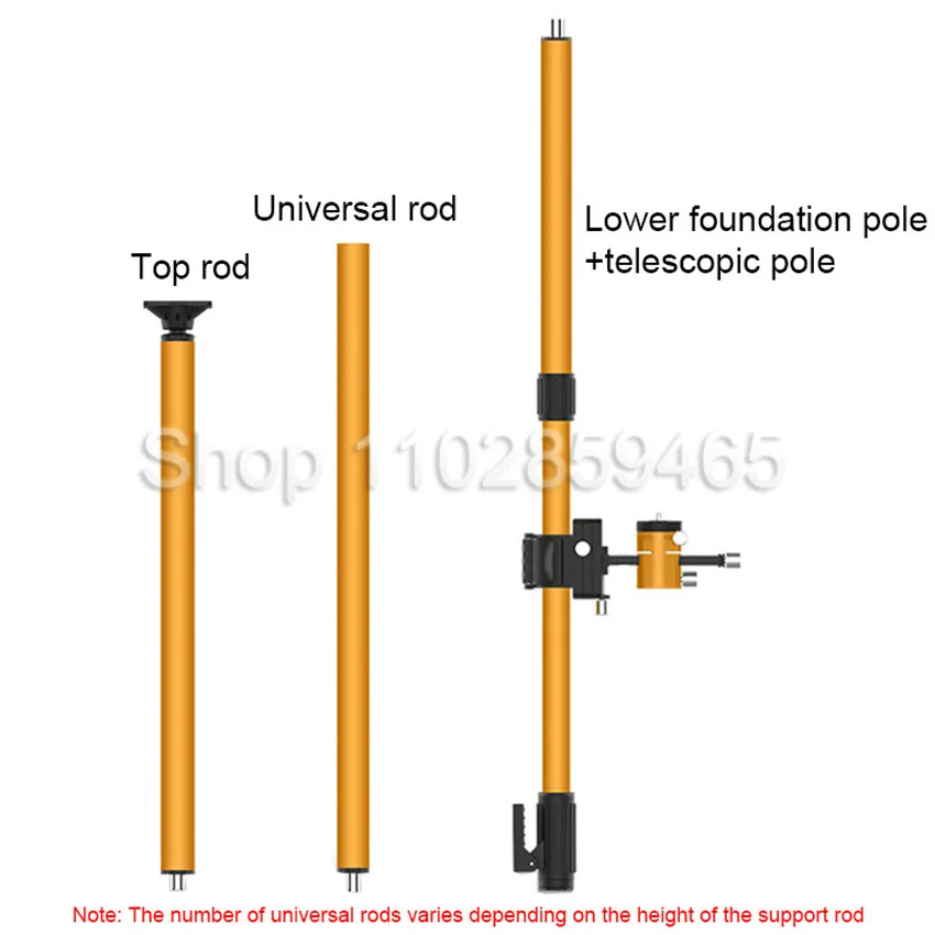 3.4M Laser Extend Telescoping Pole Ceiling Leveling Rod Laser Level Extend Bracket