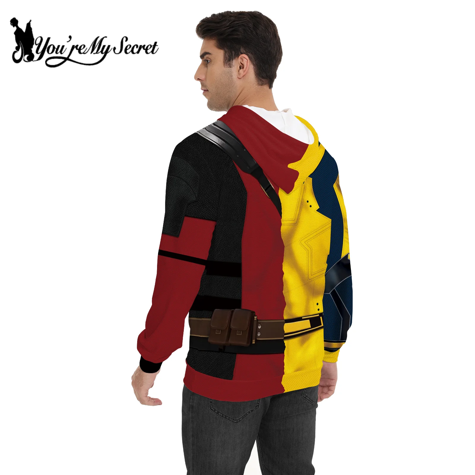 [You\'re My Secret] Cosplay Deadpool Superhero Hoodie Wolverine Cosplay Costume James Howlett Party Party Carnival Pullover Tops