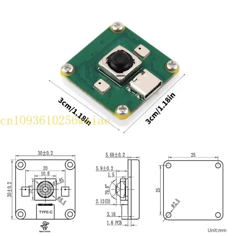 652F 12MP Cámara USB transparente con micrófono IMX378 Sensoring para clases en línea Cámara web transmisión en
