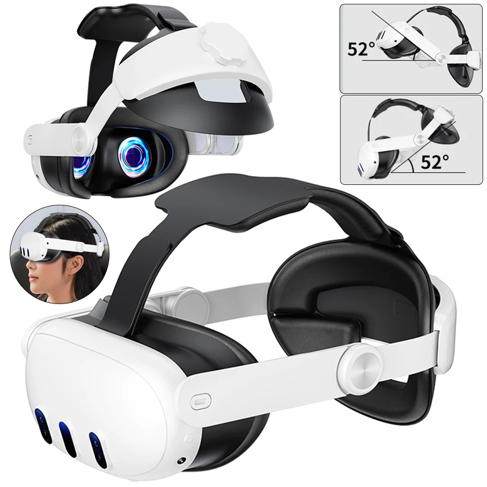 Pasek regulowana do rozmiaru głowy VR do Meta Quest 3 ulepszeń elitarna opaska na głowę alternatywny pasek na głowę zastępuje pasek-opaska na głowę dla Meta Quest 3