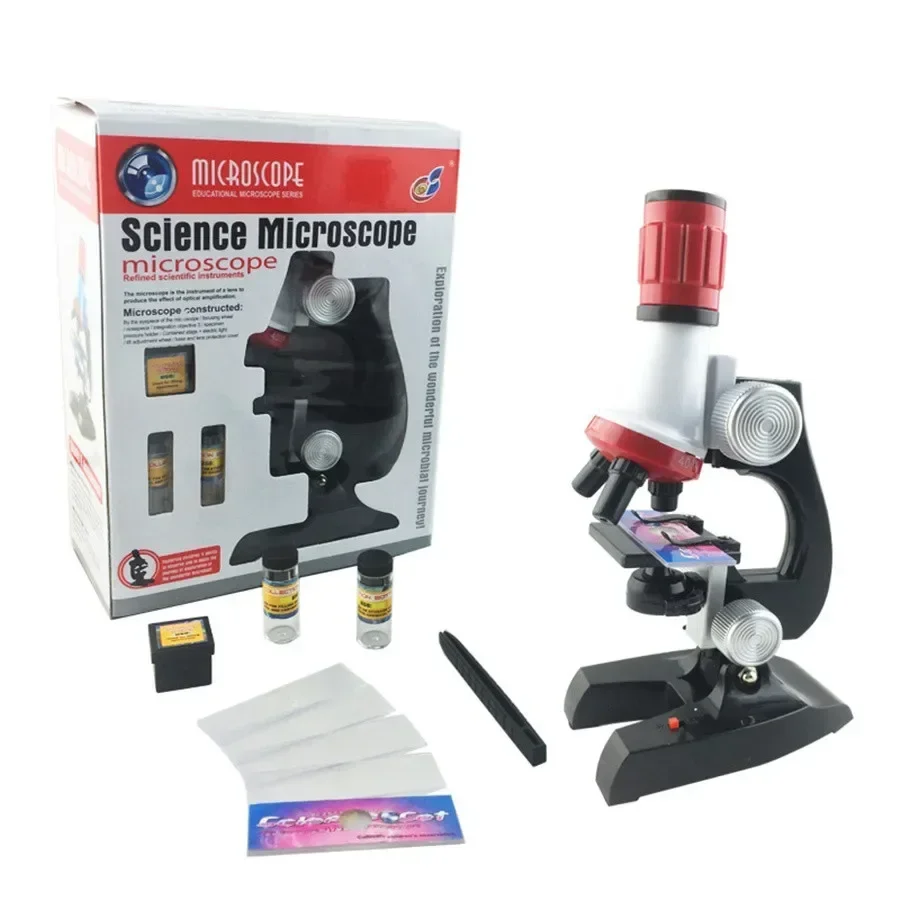 Microscope DIY under X pour enfants, biologiste dos Insights, apprendre à grandir, jouet étudiant, expérience scientifique, accessoire fuchsia, drôle