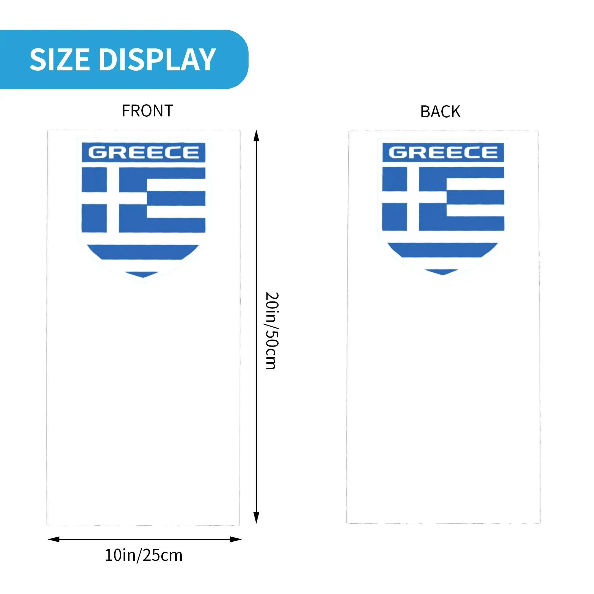 Greece Greek Flag  Bandana Neck Cover Wrap Mask Scarf Multifunction Cycling Scarf Outdoor Sports For Men Women Adult Breathable