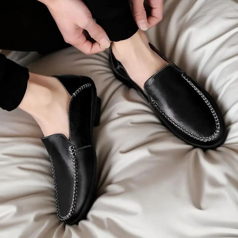 

Повседневная деловая обувь, модная классика, обувь Doudou с ленивой педалью, качественные повседневные деловые лоферы