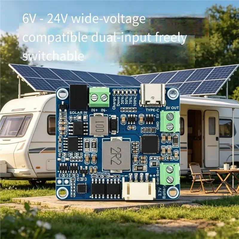 Type-C Solar Power Manager Module Charging Li-Battery USB Type-C Charging And Power Management