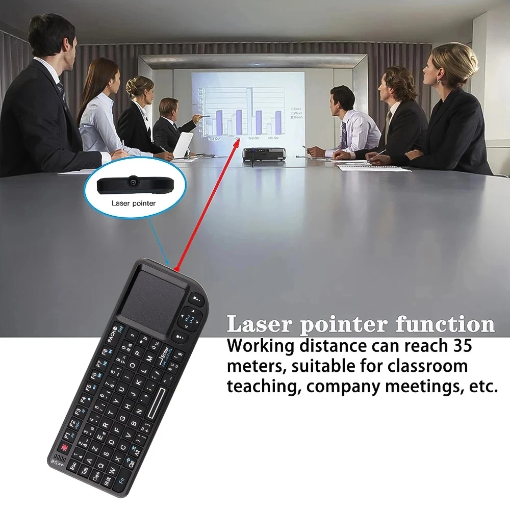 Backlit Mini Wireless Keyboard French Azerty In Language With Touchpad Air Mouse For iPad PC Smart TV Box Tablet RGB Kit Gamer