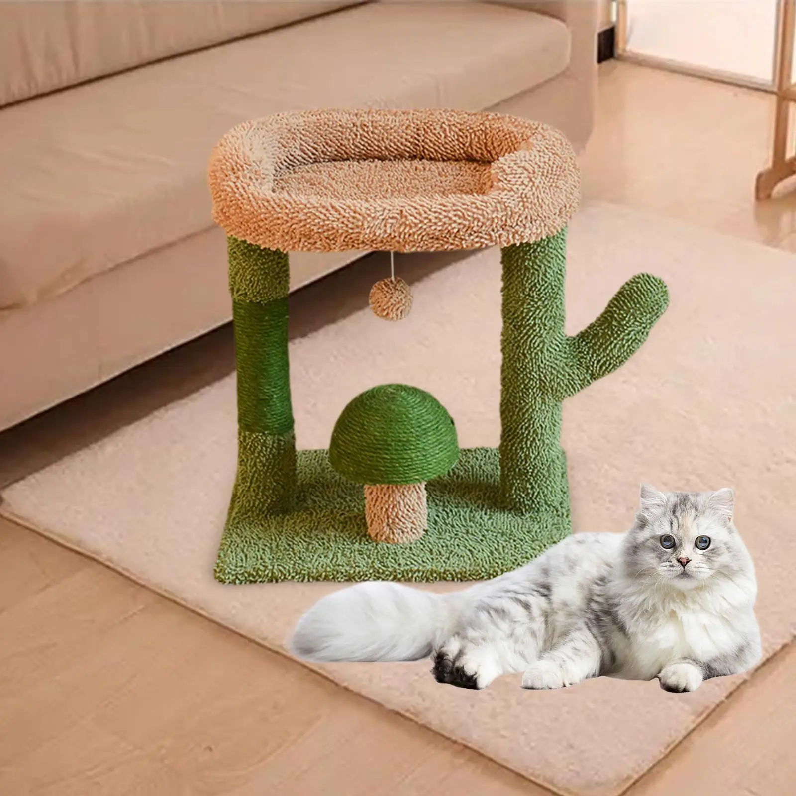 Cat Tree Pet Supplies with Ball Multi Layer Cat Beds Furniture Pet House for Indoor Cats Interactive Exercise Kitten Perch