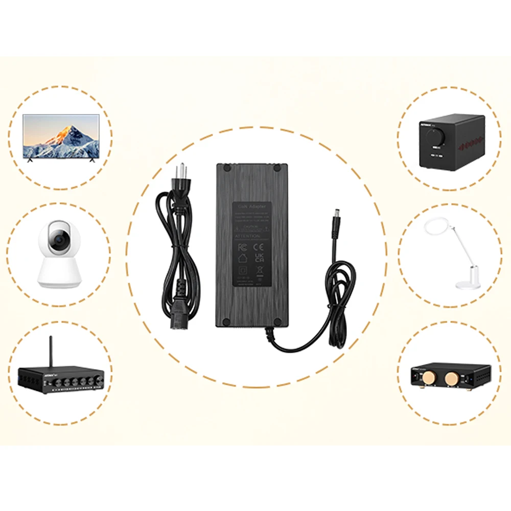 AIYIMA Audio GaN 48V 10A/5A DC Power Supply Charger Amplifier Power Adapter For  TPA3255 Amp Input 100-240V For A07 max/ A70