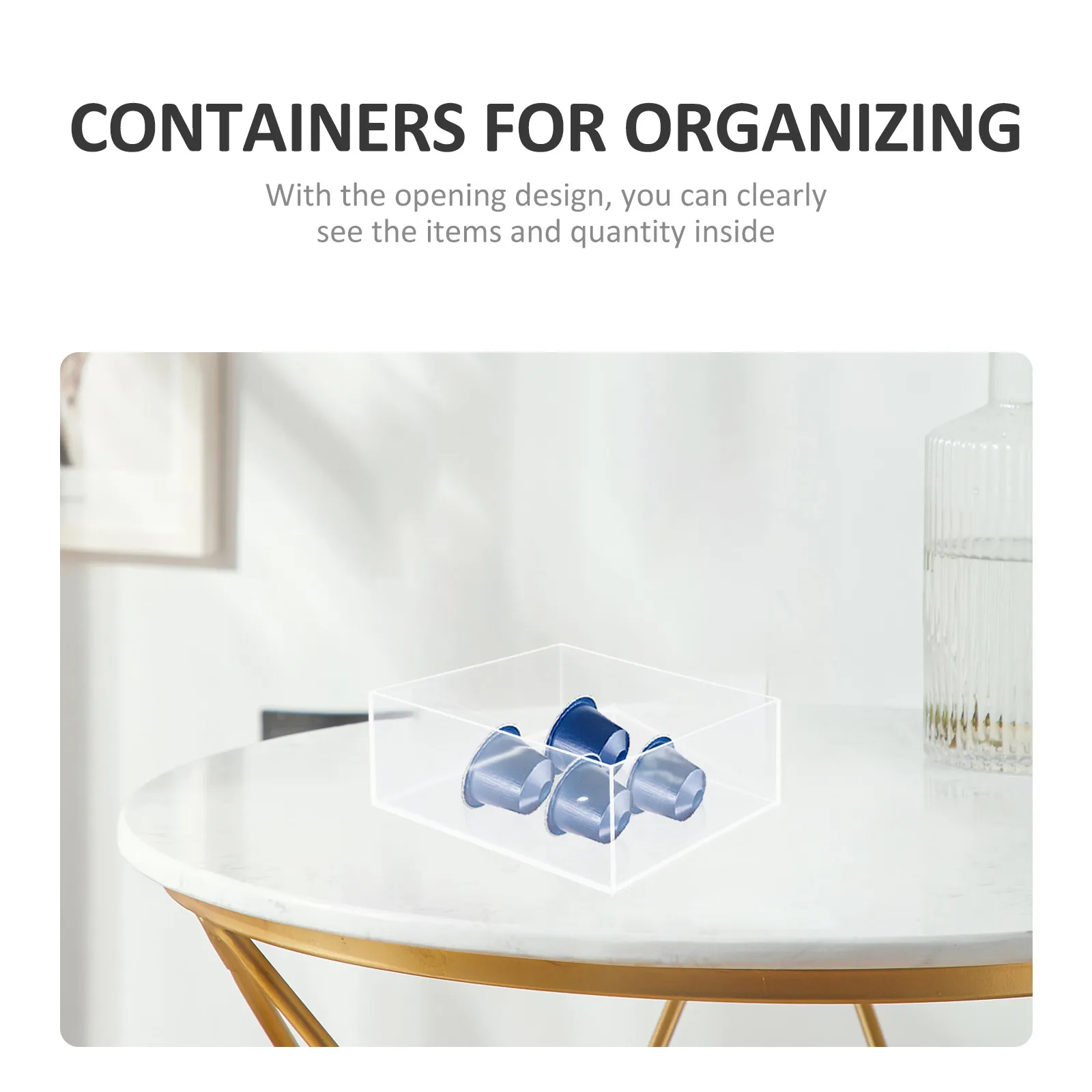 Transparent Compact Storage Holder for Tea Bags Coffee Sugar Snacks Organizing Countertop Tea Organizer Seasoning Packet Holder