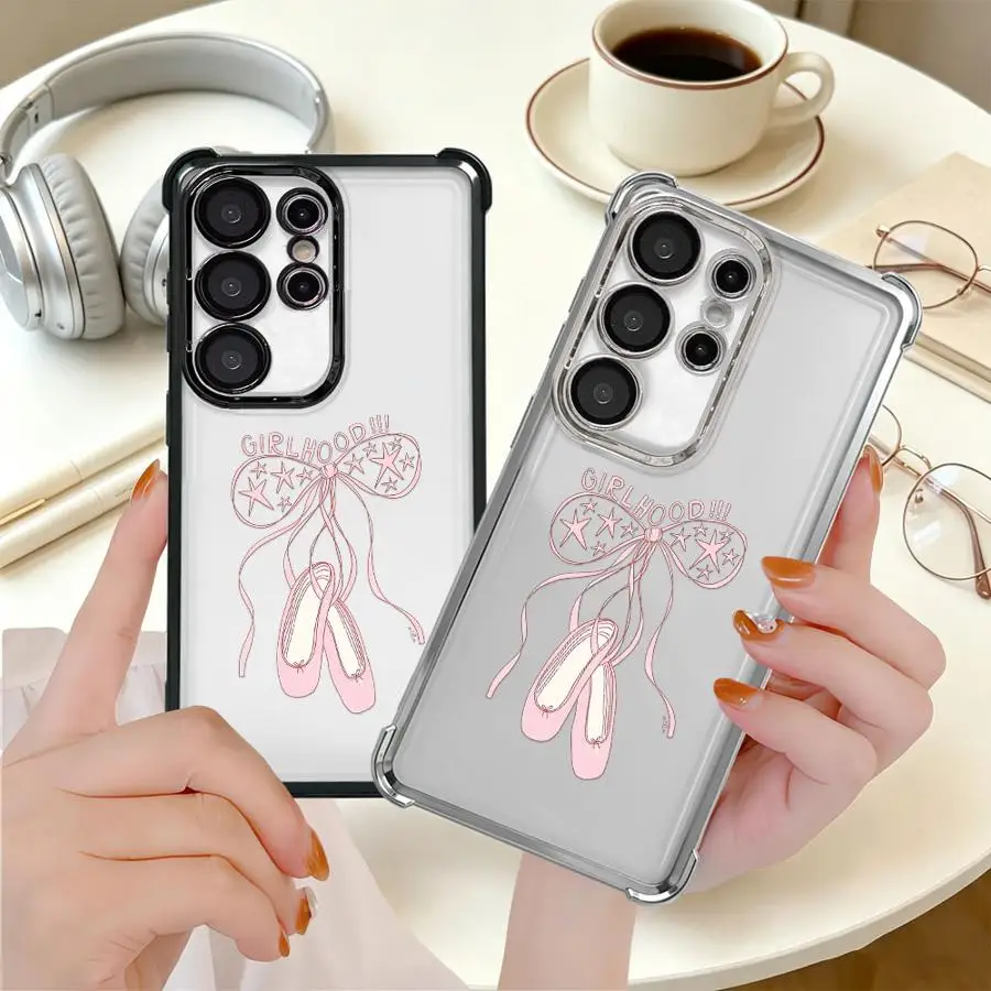 Soft Phone Cover Case for Samsung Galaxy S26 Ultra S21 S22 S25 Edge Note 20 S20 FE S24 S23 Plus Ballet Shoe
