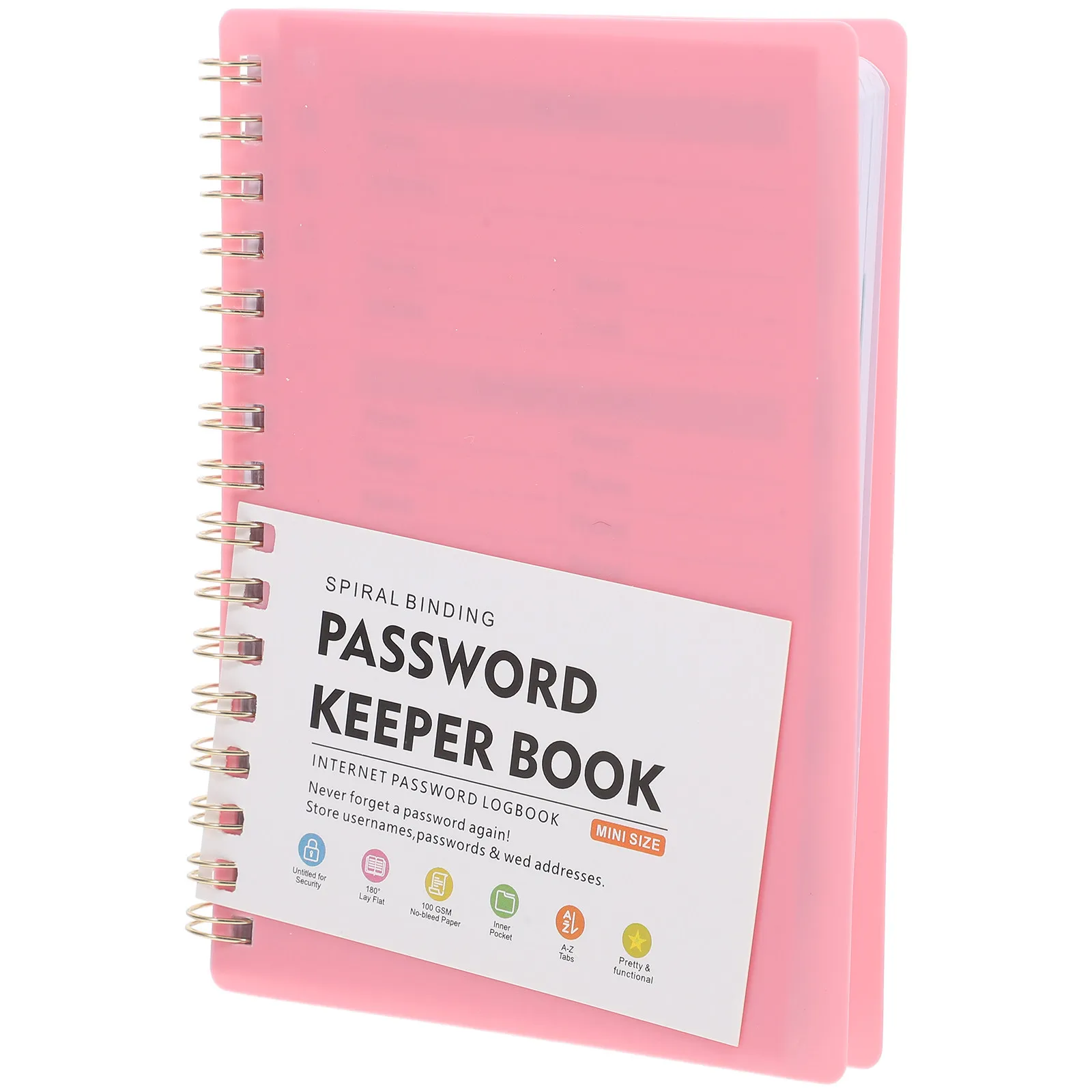 A6 Password Keeper Book Small Convenient Notepad with Alphabetical Tabs for Website Addresses Password Management Portable