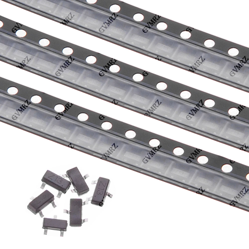 3V6 6V8 6V2 BZX84 Series Zener Diode SMD Type Assorted Voltage 3V–27V Surface Mount Electronic Component 3V0 