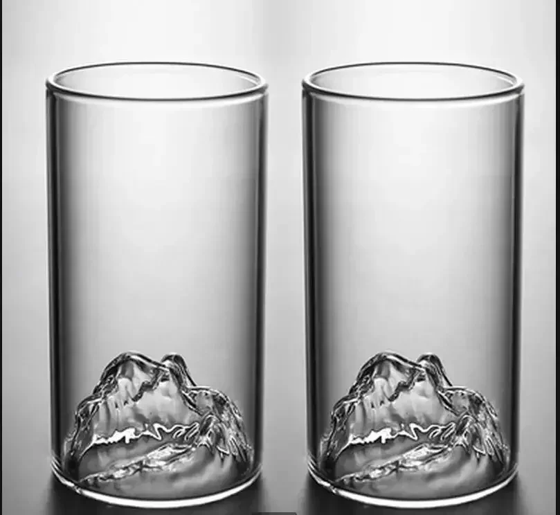 

Креативное горное стекло, термостойкое с ручкой, прозрачное стекло, чашка для чая, домашняя чашка для воды, посуда для напитков, кружка, стаканы из двух частей