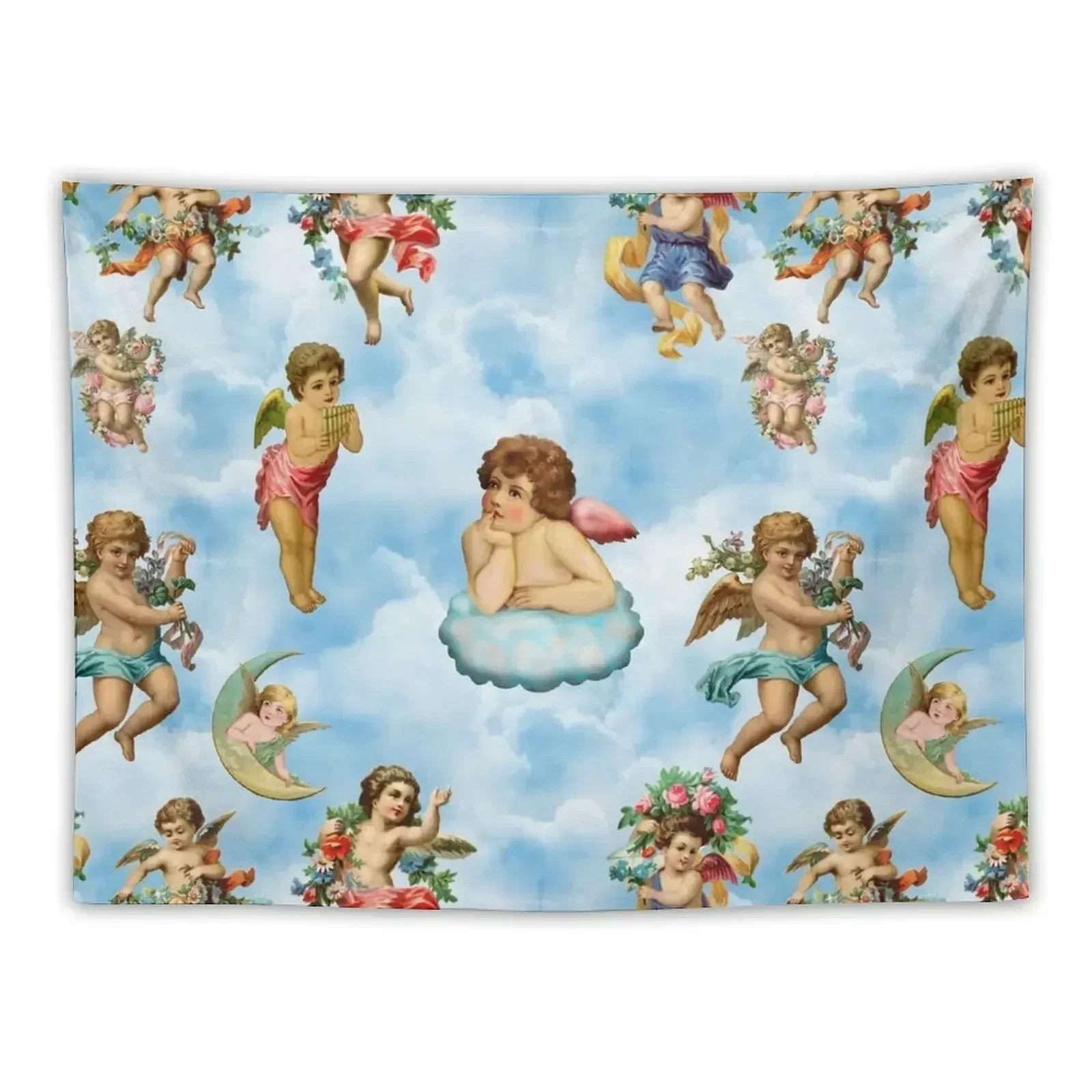 

angel cherub clouds antique Tapestry Outdoor Decor Home And Comfort Decor Decoration Wall Bed Room Decoration Tapestry