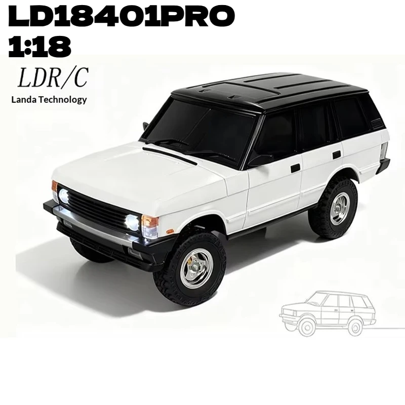 Escala 1/18 ld18401pro motor sem escova movimentação de metal 4wd veículo off-road de alta velocidade com controle remoto é adequado para adultos