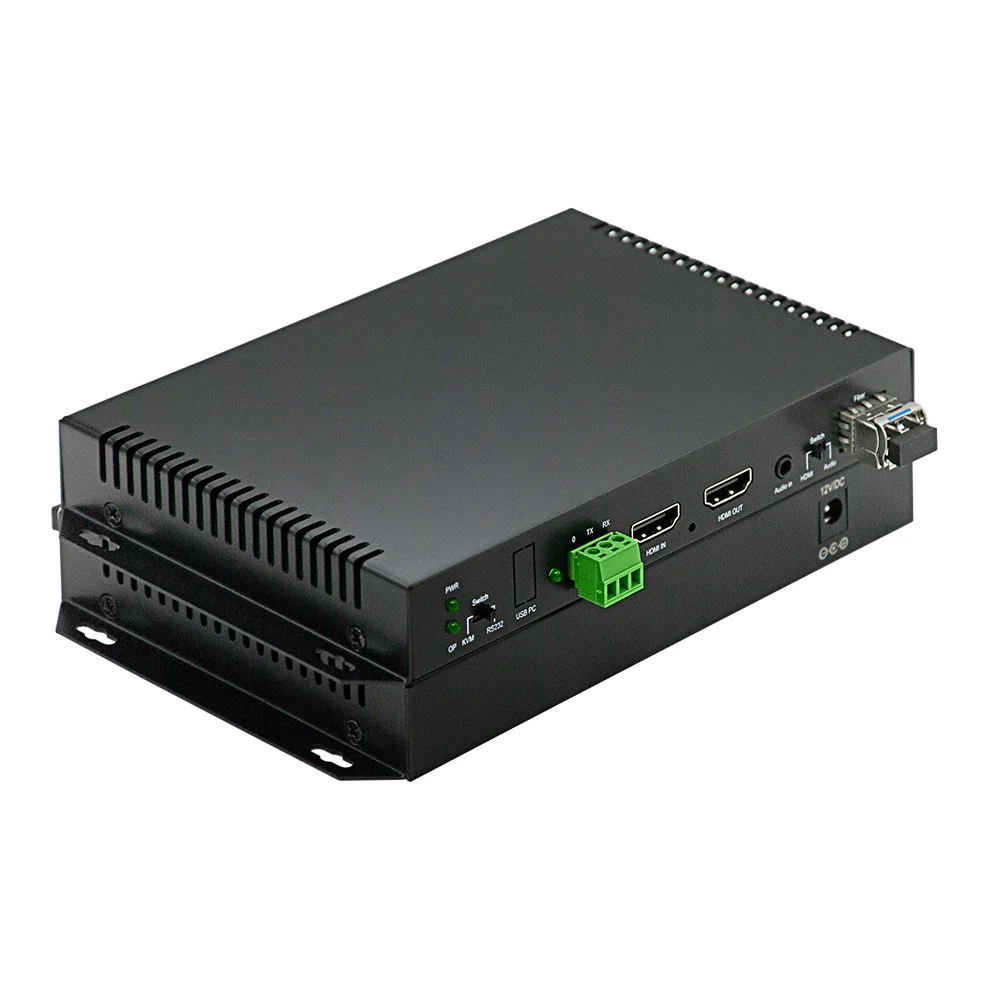 1080P HD MI Fiber Optic Converter Up to 10KM Fiber Extender with Audio Input